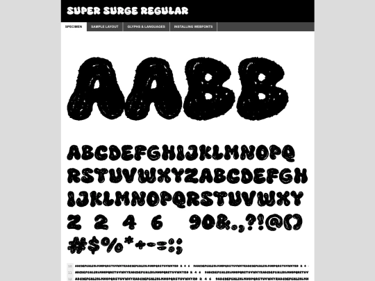 fonts/super_surge_personal_use-demo screenshot