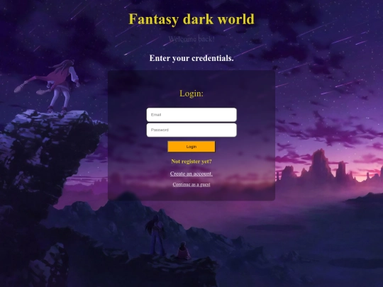 login screenshot