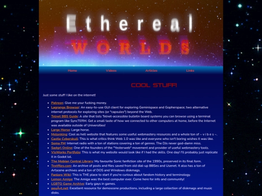 links screenshot