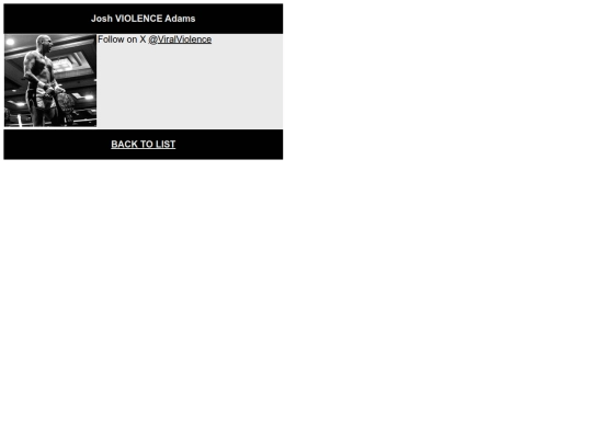 pages/roster/list/JoshVIOLENCEAdams screenshot