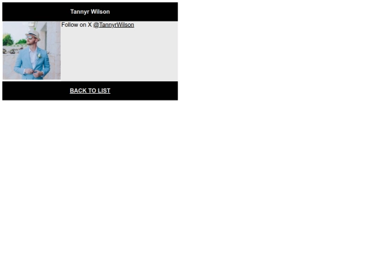 pages/roster/list/TannyrWilson screenshot