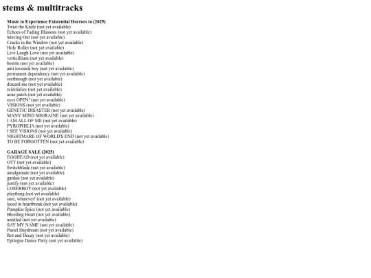 discography/stems screenshot