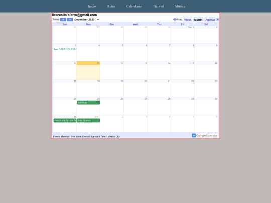 Calendario screenshot