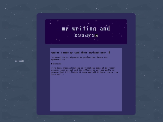 writing screenshot