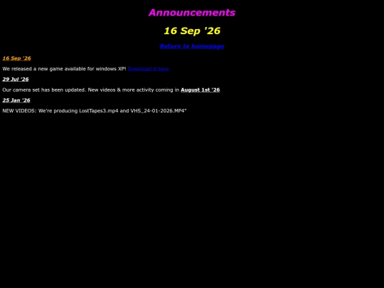 announcements screenshot