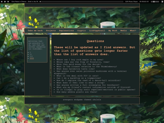 questions screenshot