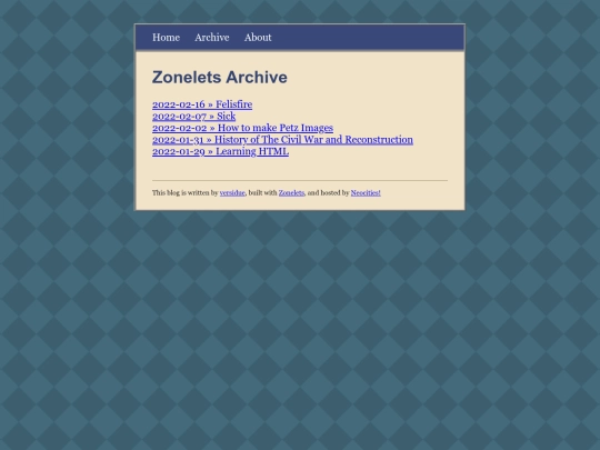 blog/archive screenshot