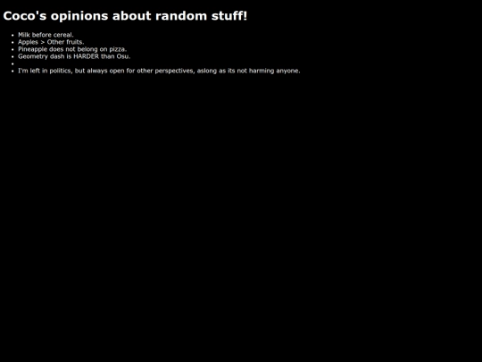 Opinions screenshot