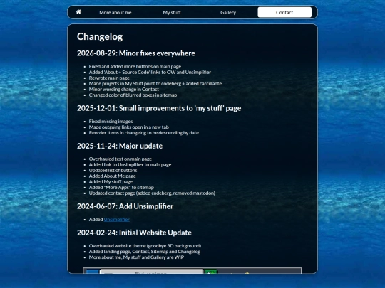 p/changelog screenshot