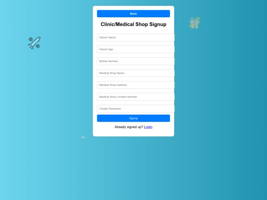 medicalsignup screenshot
