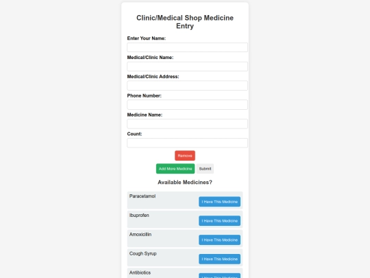 medicinesaddingpage screenshot