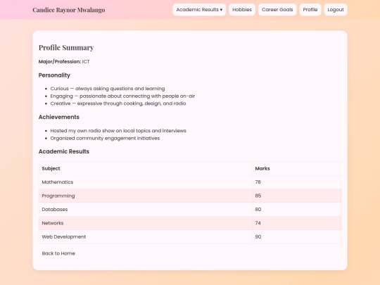 profile screenshot