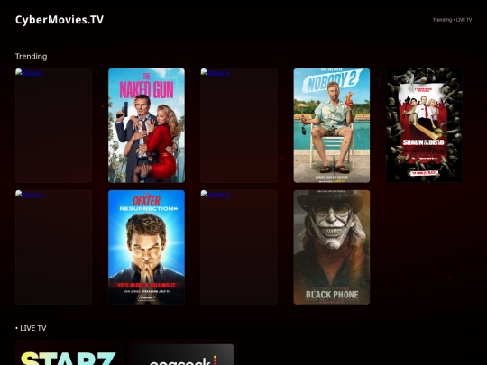 CyberMovies/Main screenshot