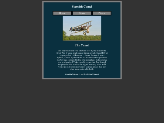 pages/sopwithcamel screenshot