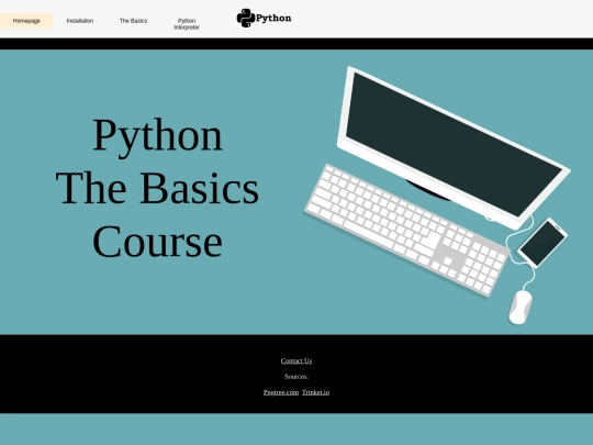 Homepage screenshot