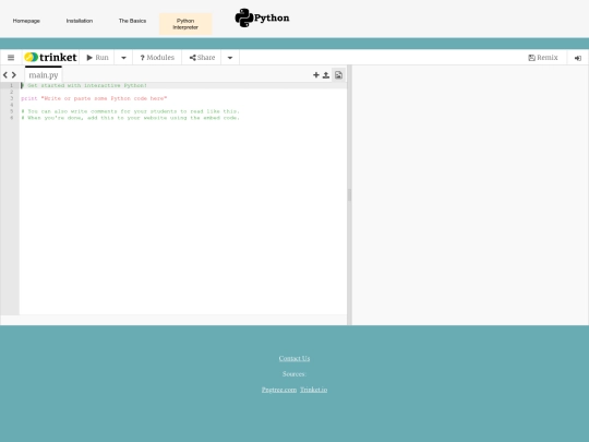 Interpreter screenshot
