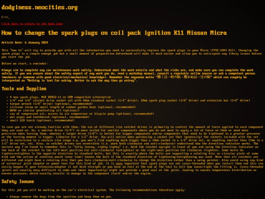 how-to-change-the-spark-plugs-on-coil-pack-ignition-k11-nissan-micra screenshot