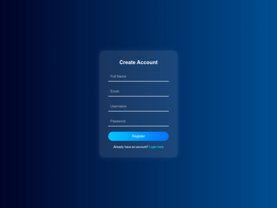 helo/register screenshot