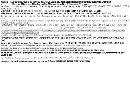 fonttest screenshot