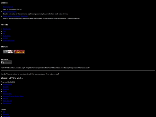 links screenshot
