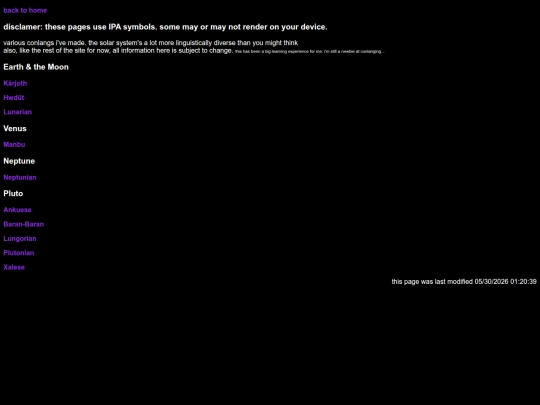 languages screenshot