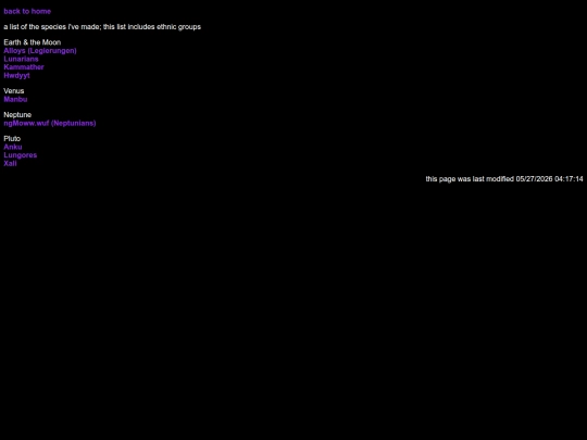 species screenshot