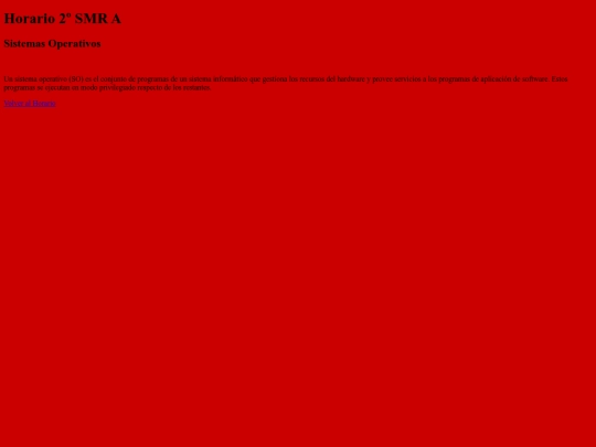 Horario-Sistemas screenshot