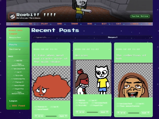 Blog screenshot