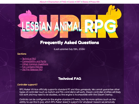 FAQ screenshot
