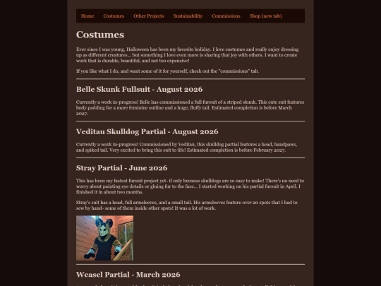 costumes screenshot