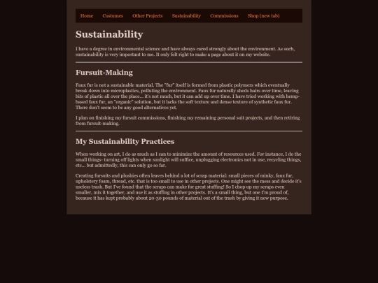 sustainability screenshot