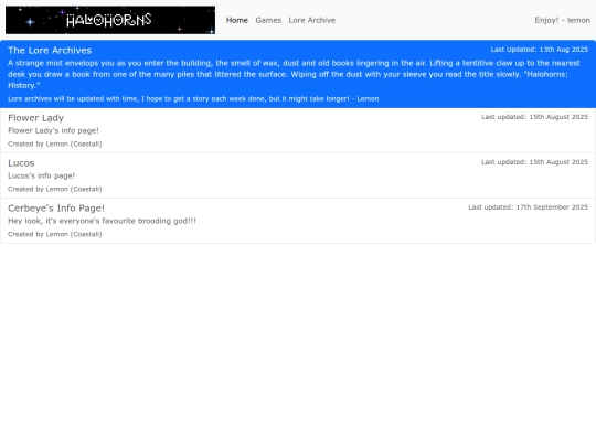 lorearchive screenshot