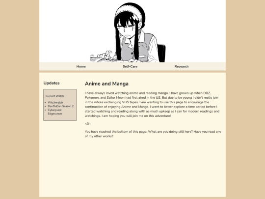 Pages/AnimeandManga screenshot