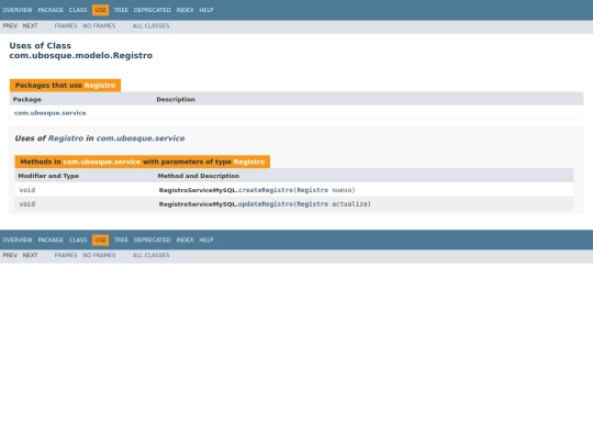 cancerdemama/com/ubosque/modelo/class-use/Registro screenshot