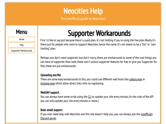 supporter-workarounds screenshot