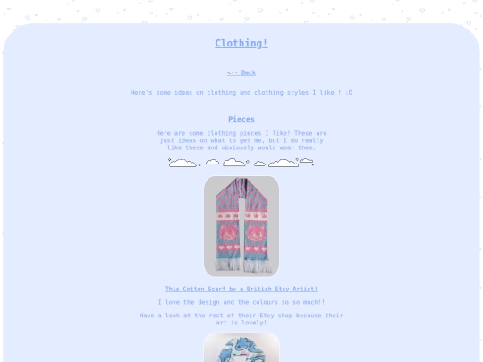 clothing screenshot