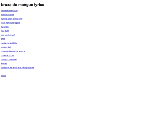 bruxadomanguelyrics screenshot