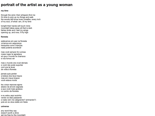 portraitlyrics screenshot