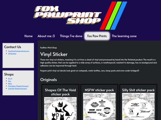 FoxPawPrints/VinylDecals screenshot