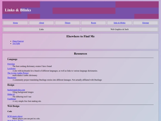 links screenshot