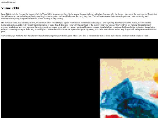 templates/yume-hub/yume-2kki screenshot