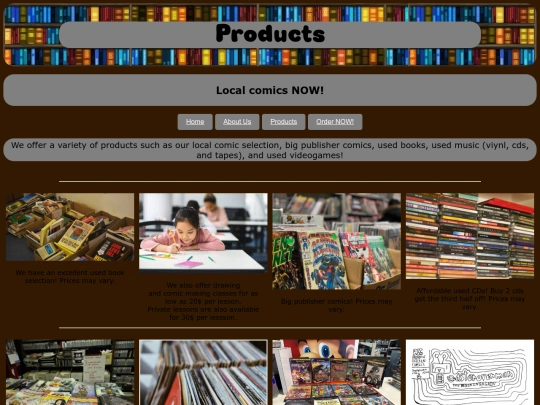 products screenshot