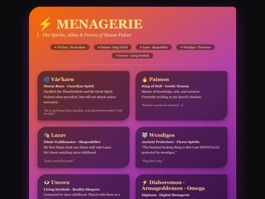 Menagerie screenshot