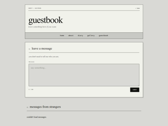 pages/guestbook screenshot