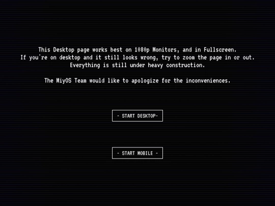 MiyOS/Start screenshot