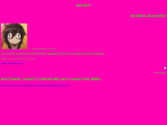 shizuwebsitethingy screenshot