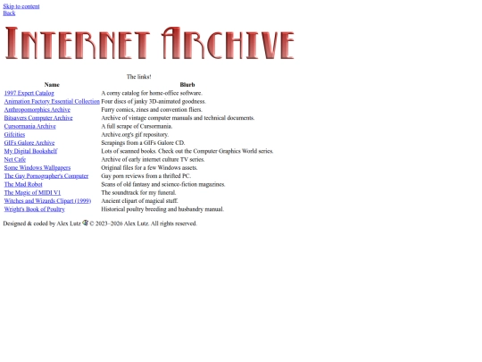 links/archive screenshot