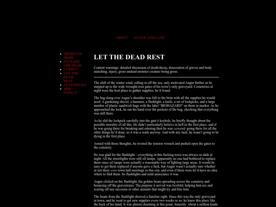 augur and lane/let-the-dead-rest screenshot