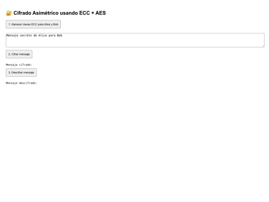 Elipticas/ecc-demoCifraDescifra screenshot