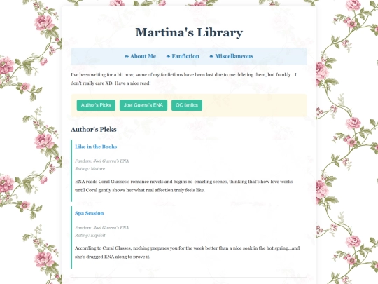 fanfiction screenshot